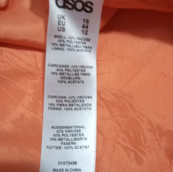 Asos High Waist Floral Jacquard Button Zip Shorts Size 12 - Picture 4 of 9